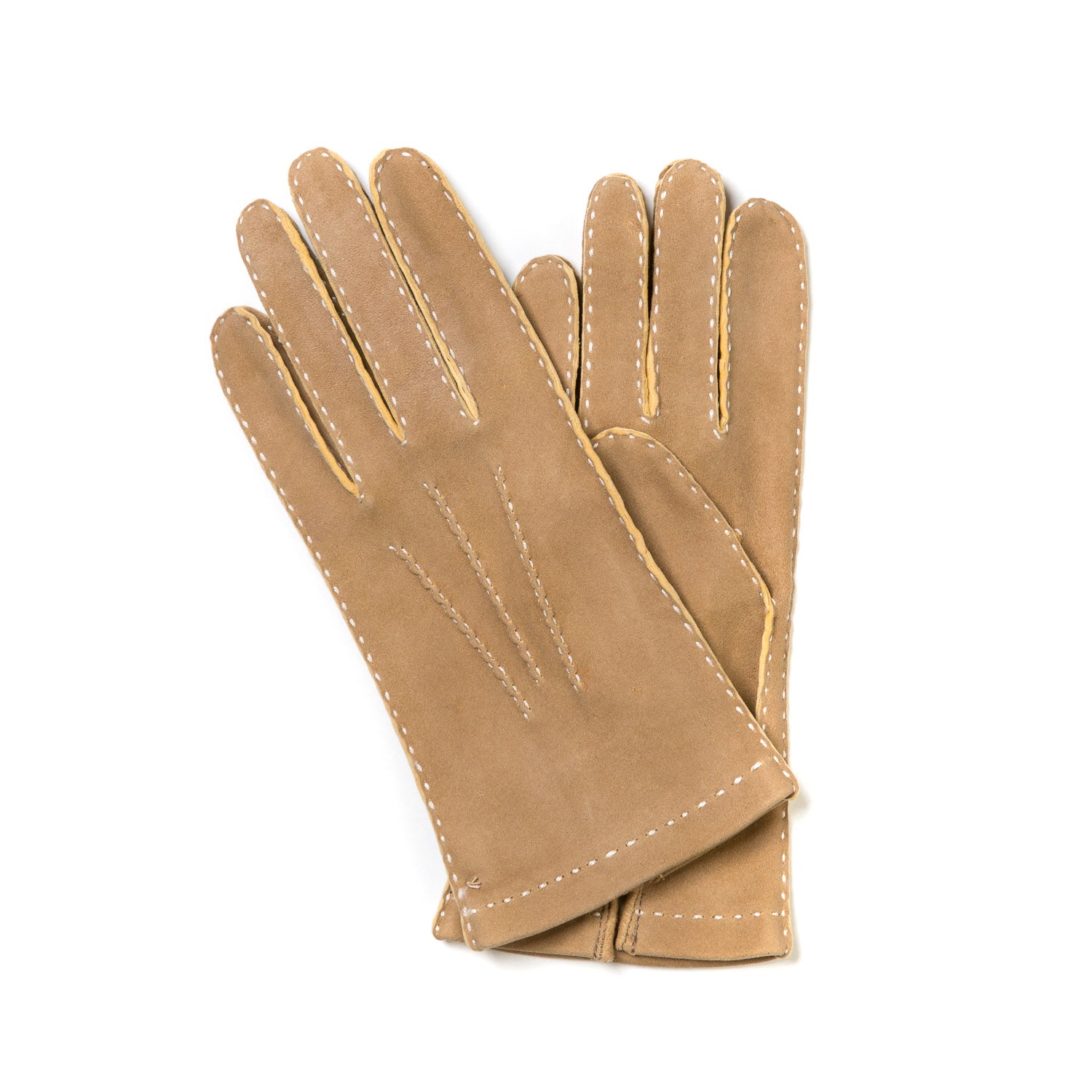 Gloves "Offizier" made of Sand-Colored Deerskin - hand-sewn